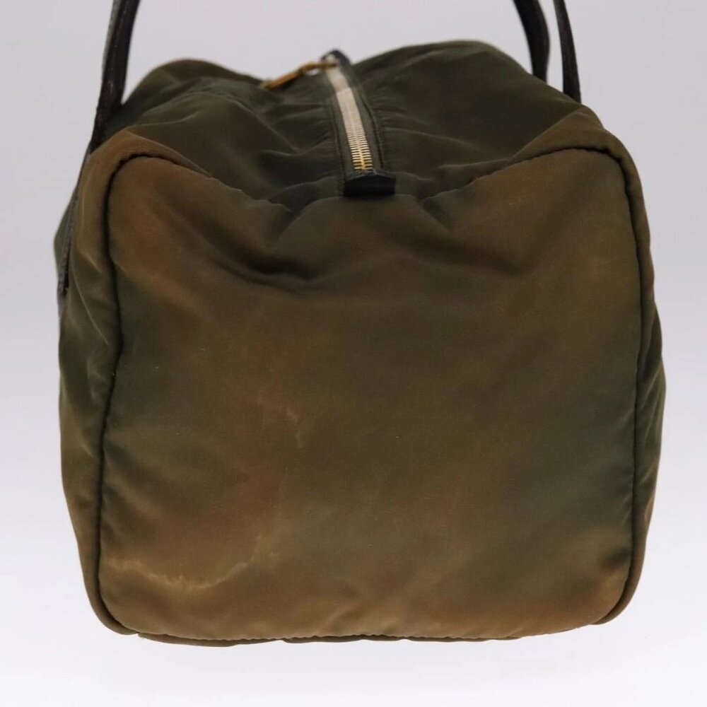 PRADA Boston Bag Nylon Khaki Gold Auth bs21678 - Picture 4 of 16